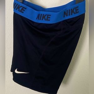 Black XS Nike shorts with blue band